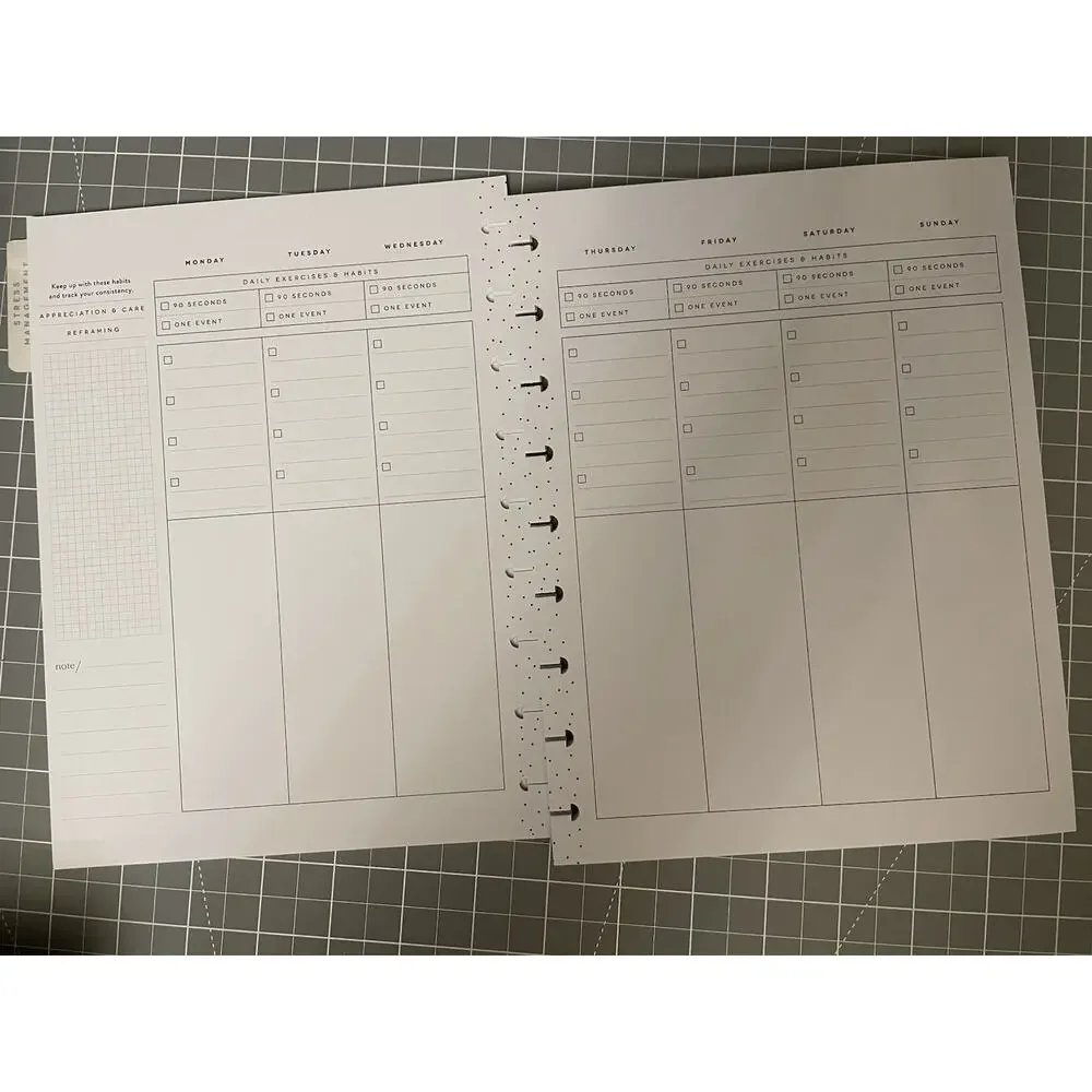 Happy Planner Classic Stress Management Layout 6 Mo Extension Undated Neutral